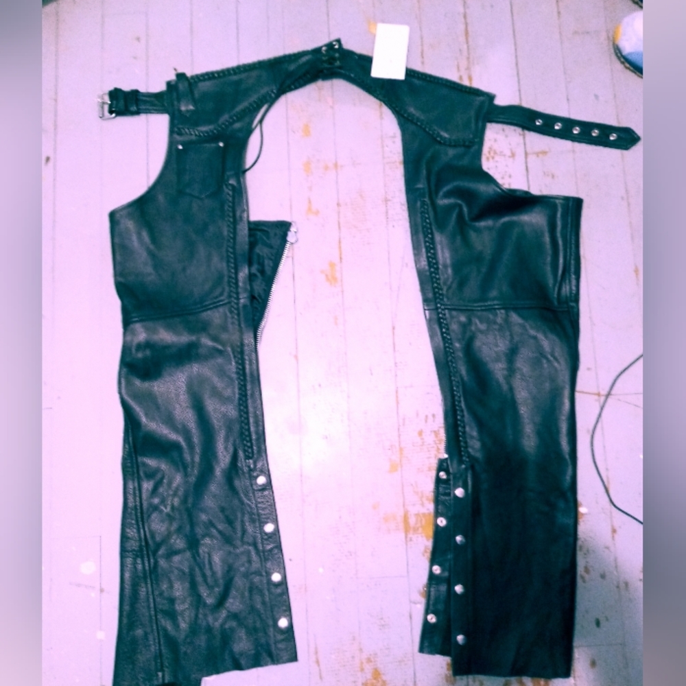 women's 100% real leather chaps